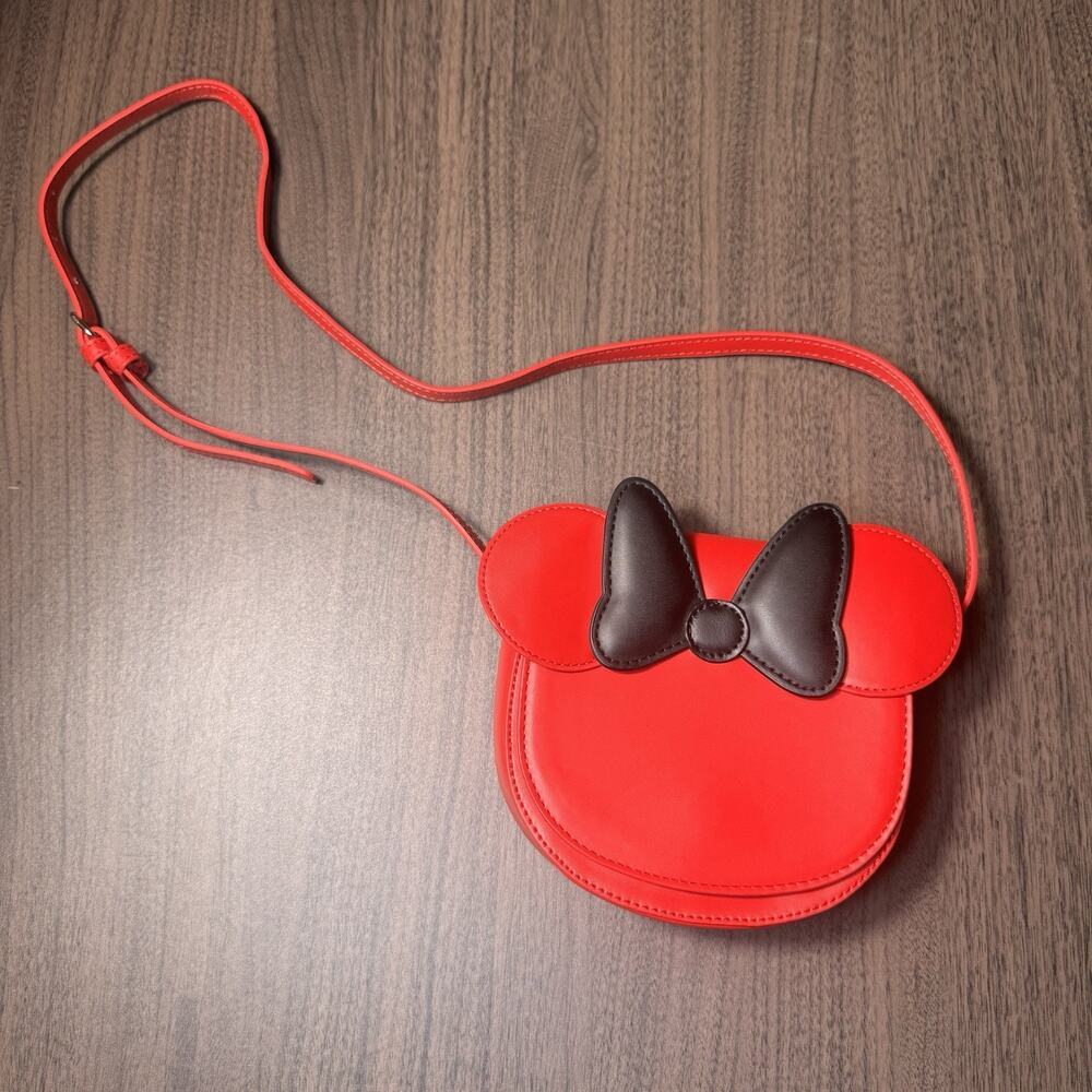 Girls Red and Black‎ Minnie Mouse Ears Purse Disney